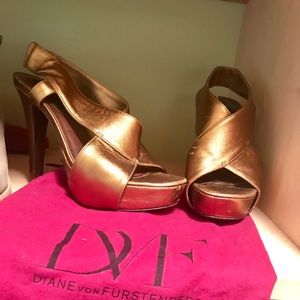 DVF gold platforms.